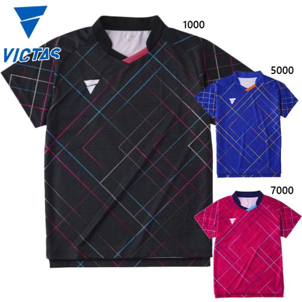 JTTA公認 ヴィクタス メンズ レディース V-GS319 卓球 靴 ウェア 競技 トップス 半袖...
