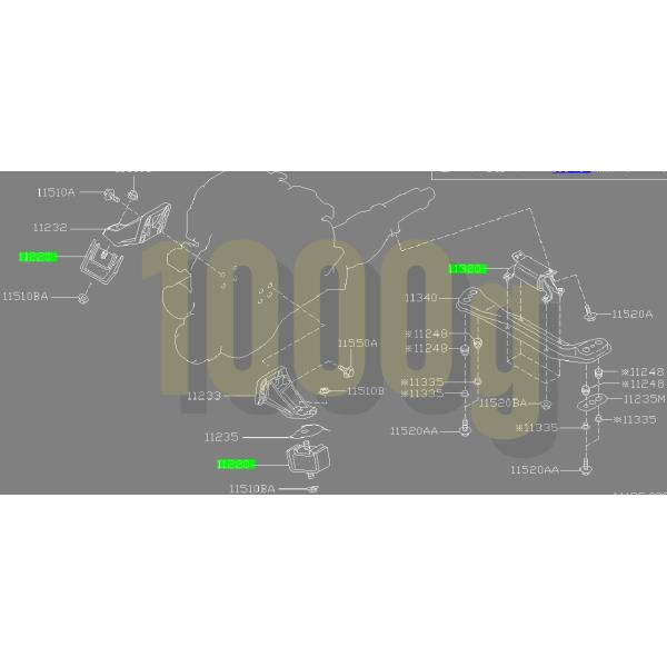 【日産純正新品】NISSAN 未使用品 ★超希少品★ スカイライン R33 GT-R エンジンマウン...