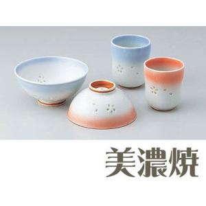 夫婦茶碗・夫婦湯飲みセット 美濃焼 吹桜花 夫婦湯のみ・夫婦茶碗｜shop-adex