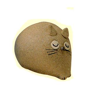 信楽焼 かわいい猫の置物 居眠りネコ｜shop-adex