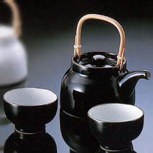 白山陶器土瓶ベーシック（天目・黒色）（専用湯呑2個付き） 白山陶器｜shop-adex