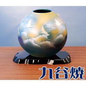 九谷焼 花器 花瓶 雲海鶴 花器 花瓶 九谷焼｜shop-adex