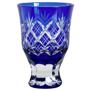 江戸切子 カガミクリスタル ペア懐石杯 魚子流し 紋 江戸切子 : お