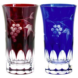 江戸切子 田島硝子 ひとくちビールグラス 星切子 ペアセット : お