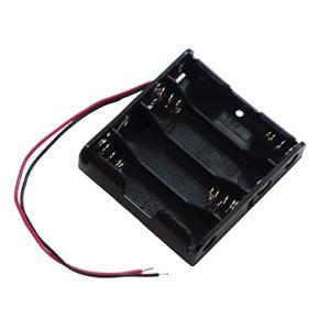 単３電池(AA形)用 ４個タイプ バッテリーホルダー オープンタイプ 電池ケース 電池ホルダー リード線付き プラスチック製 (１個単品)｜shop-all-day
