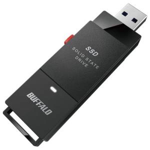 バッファロー ( BUFFALO ) PC対応 USB3.2(Gen2) TV録画 スティック型SSD 500GB ブラック Type-C付属 SSD-SCT500U3-BA｜shop-all-day
