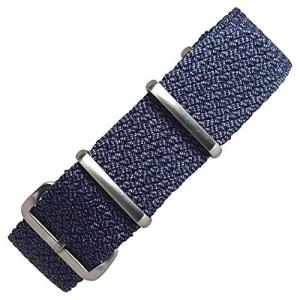 [time+] 22mm NATO G10 Perlon Strap パーロン ストラップ ミリタリー時計ベルトネイビー ブラッシュド｜shop-all-day