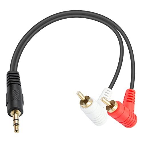 Poyiccot RCA 3.5mm 変換ケーブル、3.5mm to 2RCA オーディオケーブル、...