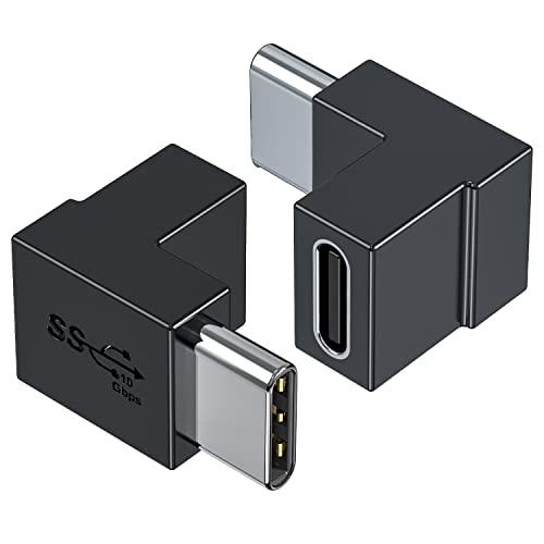 USB C L字型 タイプC 2個 USB3.1 90度 変換アダプタ wuernine Type ...