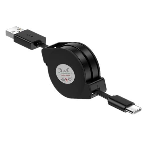巻き取り式 充電ケーブル 急速充電 USB-A To USB-C ケーブル iPoto QC3.0対...
