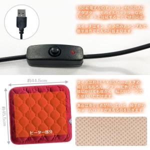 ホットマット 一人用 usb ミニ ウォームパ...の詳細画像2