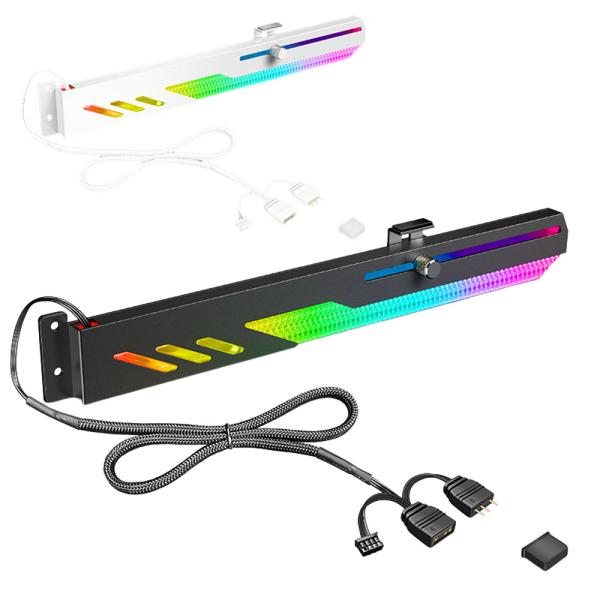 グラフィックボードブラケット ARGB 5v 3pin 対応 LED搭載 GPUサポートホルダー 周...