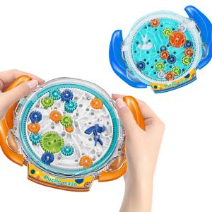 ギア回転式 ボールパズル 室内遊び おもちゃ トレーニング 知育玩具 ギアボール迷路盤 ホビー プレゼント