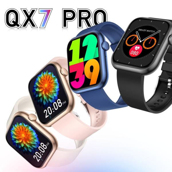 QX7PRO スマートウォッチ 1.96インチ 腕時計 通話 通知 スマホ GloryFit 心拍数...