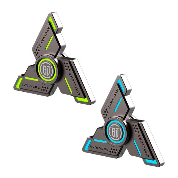 近未来メカニカル ハンドスピナー 合金製 CNC精密加工 蓄光モデル静音ベアリング採用 卓上回転対応