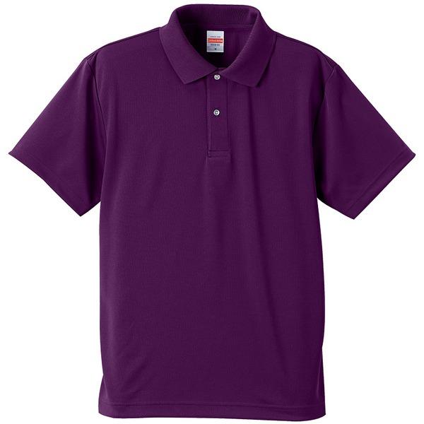 (3枚セット) さらさら ドライ ポロシャツ XXXXLサイズ バーガンディー×パープル×ネイビー ...