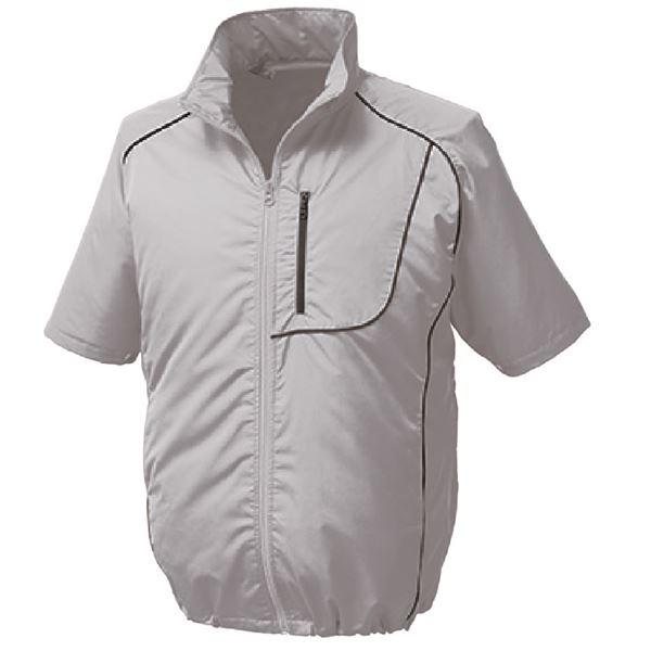 KU91720 空調服 R ポリエステル製半袖ブルゾン 服のみ シルバー×ブラック 4L 爆買