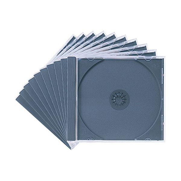 (まとめ) サンワサプライ Blu-ray・DVD・CDケース ブラック FCD-PN10BKN 1...