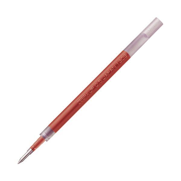 （まとめ）ゼブラ ゲルインクボールペン 替芯 JF-0.5芯 赤 パック品 P-RJF5-R 1本(...
