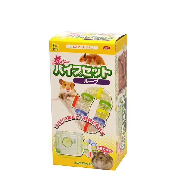 （まとめ）ハムスターパイプセット ループ〔×2セット〕 (小動物用品/玩具)