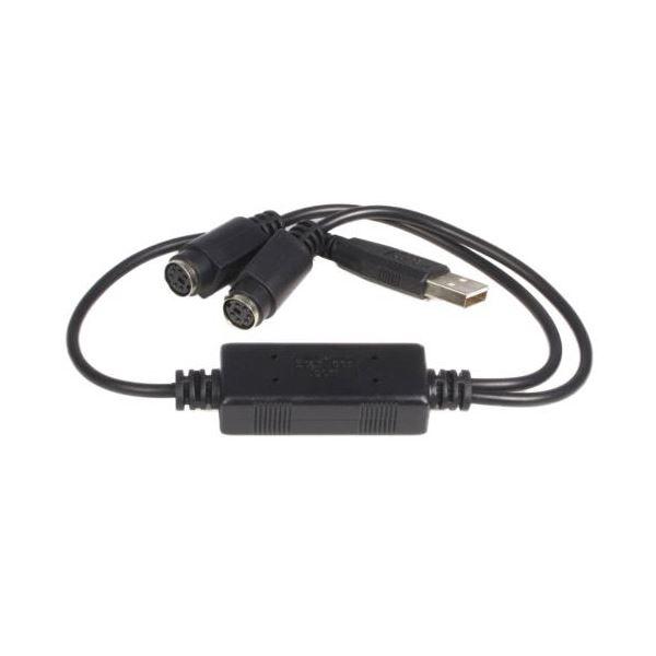 StarTech.com USB-PS／2変換アダプタケーブル PS／2マウス・キーボード用 USB...