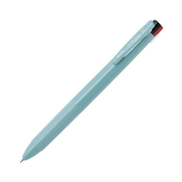 ゼブラ3色ジェルボールペン サラサクリップ3C 0.4mm （軸色：ミストブルー） J3JS5-MI...