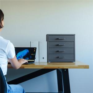 くらしのストレージボックス4段(ブラック/黒) オフィス 卓上収納