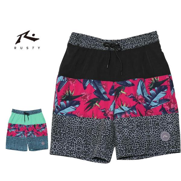 ボードショーツ メンズ サーフパ ンツ ラスティ RUSTY カジュアル水着 海水浴 トランクス ス...