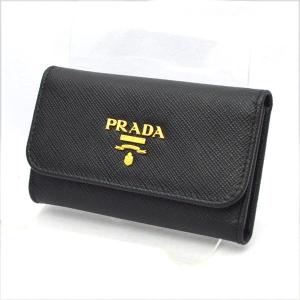 PRADA / プラダ  サフィアーノ 6連キーケース ブラック ゴールドカラー 1PG222 ブランド 未使用