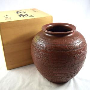 丹波立杭焼 やまの窯 大上正行 花器丹波立杭焼/作家もの 手付き花瓶