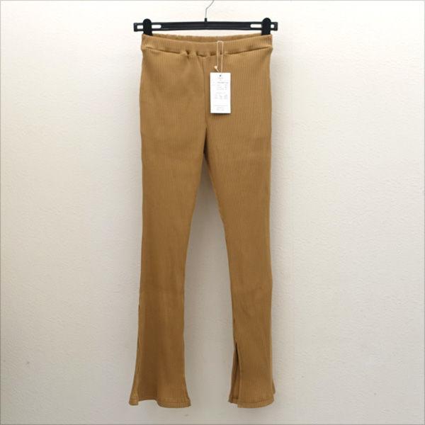 NARU REFRAIN ナル リフレイン  リブフレアパンツ/ブラウン/サイズ1/タグ付き 441...