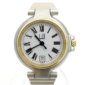 dunhill ダンヒル ミレニアム 腕時計 クオーツ ホワイト文字盤  