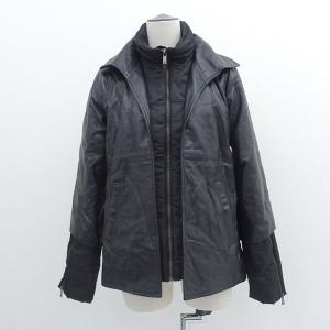 DIESEL BLACKGOLD /ディーゼル ブラックゴールド  レザージャケット/切替/中綿/ブラック/サイズ40 A62226170 中古｜shop-archery