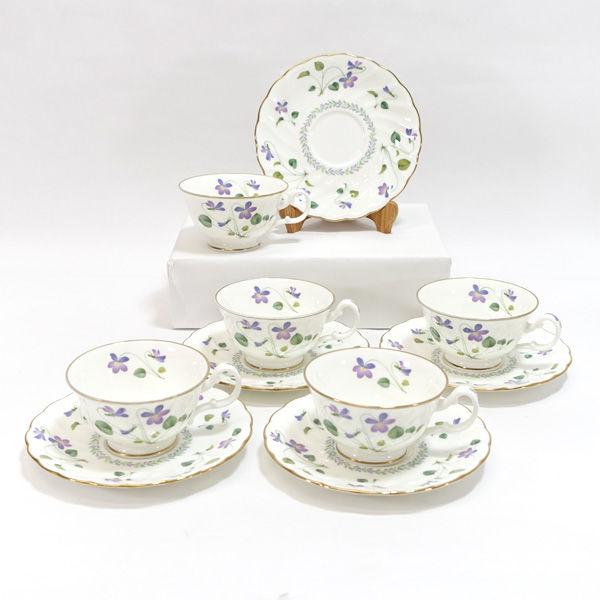 Noritake / ノリタケ   洋食器ナルミ/バイオレットドリーム カップ&amp;ソーサー(5客) 9...