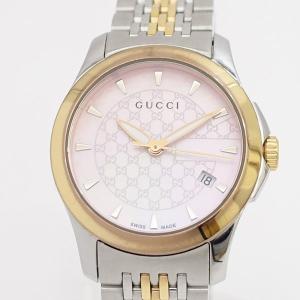 GUCCI / グッチ  タイムレス レディースウォッチ クォーツ コンビカラー ピンクシェル文字盤...