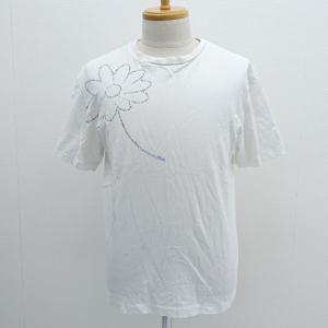 LANVIN en Bleu  Tシャツ/プリント/ロゴ/ホワイト/サイズ50 LB-99108-89346 メンズファッション 中古｜shop-archery