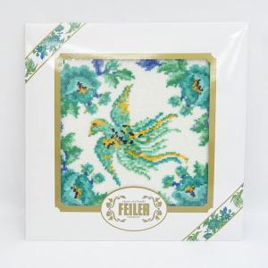 FEILER / フェイラー  タオルハンカチ/花柄/グリーン×ホワイト/未使用品 レディースファッション 未使用｜shop-archery