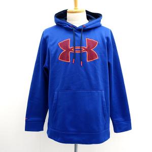 UNDER ARMOUR / アンダーアーマー  プルオーバーパーカー/裏起毛/ロゴ/ブルー/サイズL 9Y452R メンズファッション 中古｜shop-archery