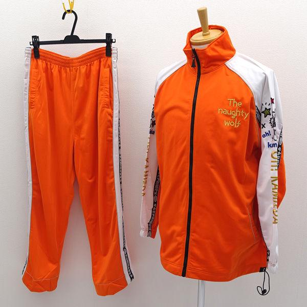 KAMIEDA / カミエダ  セットアップ/ジャージ/刺繍/オレンジ×ホワイト/サイズM 9100...