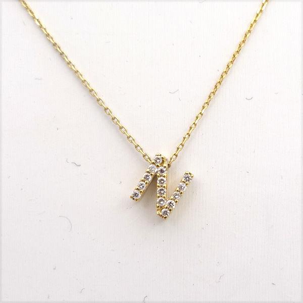 PonteVecchio / ポンテヴェキオ  K18 イニシャルネックレス ダイヤ 0.08ct ...