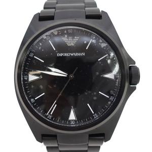 EMPORIO ARMANI / エンポリオアルマーニ ニコラ メンズ腕時計 クォーツ 3針 ブラック プッシュロック AR11257 ブランド 中古