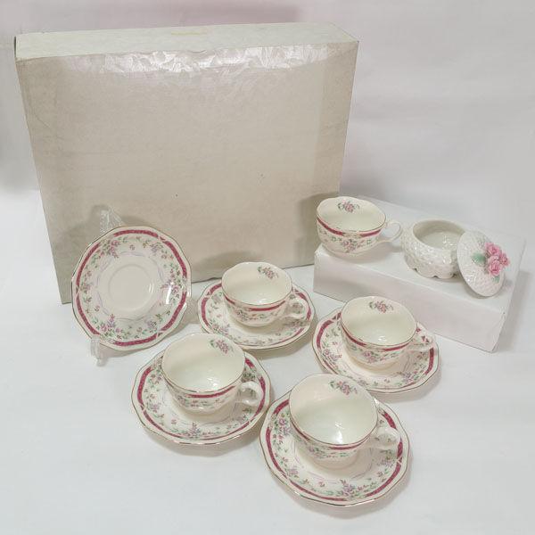 TOWA   洋食器TOWA/シュガーポット・カップ&amp;ソーサー(5客) T-2300 ギフト 未使用