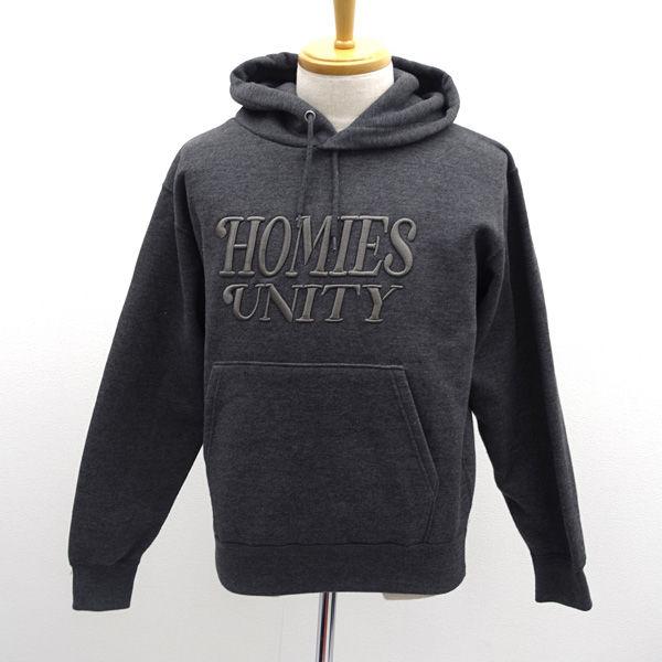 HOMIES UNITY / ホーミーズユニティー  プルオーバーパーカー/ロゴ刺繍/グレー/サイズ...