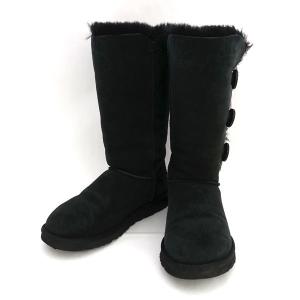 UGG / アグ ロングブーツ/ベイリー ボタン/ムートン/ブラック/23cm 1873 レディースファッション 中古