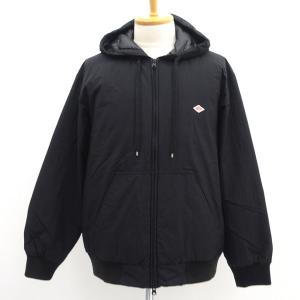 DANTON / ダントン ライトダウンジャケット/フード付き /ブラック/サイズL DT-A0041 メンズファッション 中古