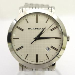 BURBERRY / バーバリー チェック柄 SS ステン メンズ腕時計 シルバー BU1722 ブランド 中古