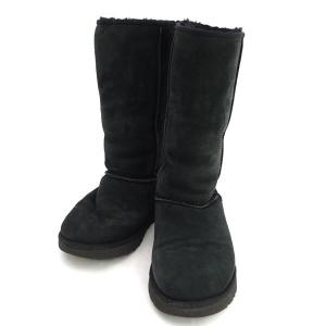 UGG / アグ ロングブーツ/クラッシックトール/ムートン/ブラック/24cm 1016224 レディースファッション 中古