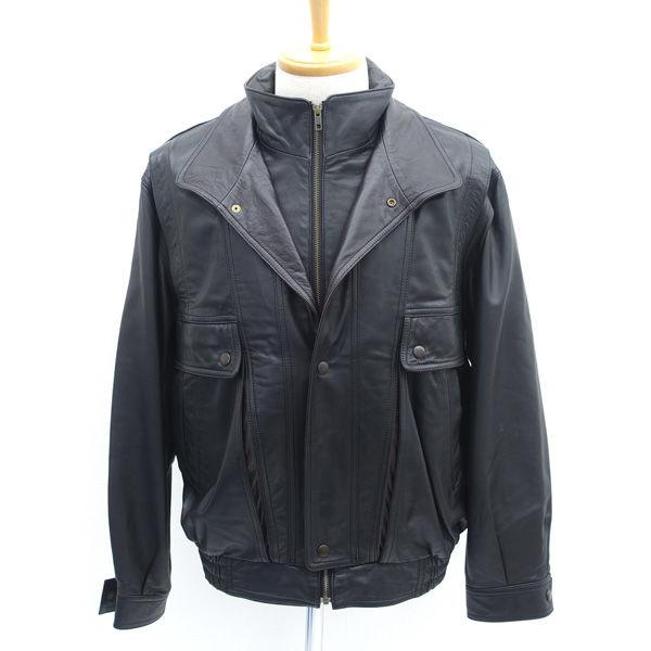 WIND ARMOR / ウィンドアーマー  レザージャケット/羊革/二重襟/ブラック/サイズLL ...