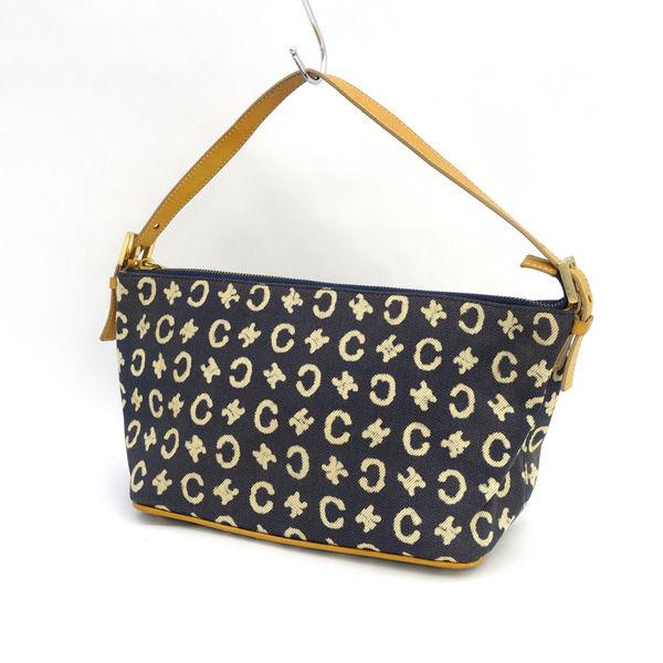 CELINE / セリーヌ  Cマカダム ショルダー デニム バッグ アクセサリーポーチ ブランド ...