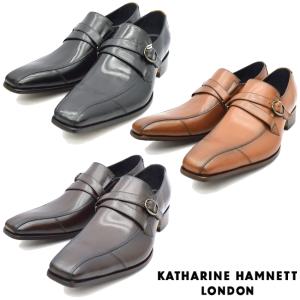 KATHARINE HAMNETT キャサリンハムネット モンクストラップ ビジネス シューズ 31591 紳士靴 (nesh) (新品)｜shop-archery